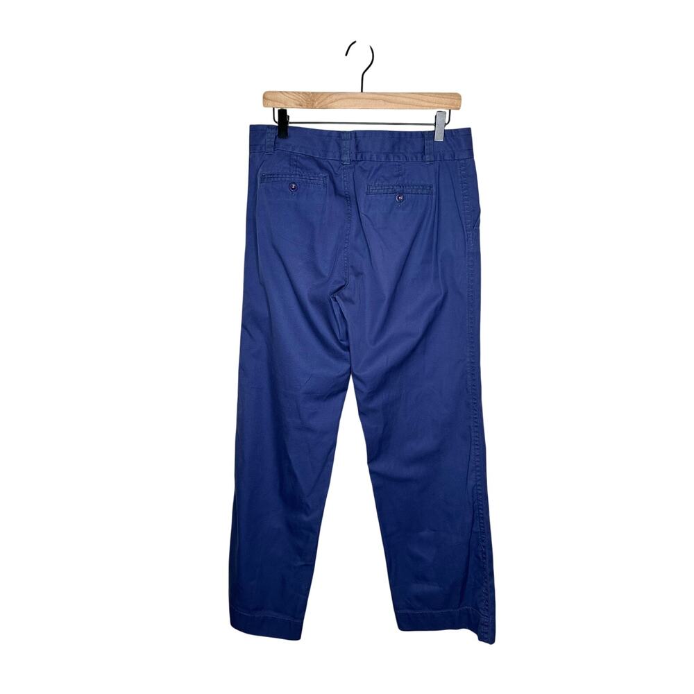 Lilly Pulitzer Mainline Stretch Trouser Pants Navy Blue Wide Leg Size 10